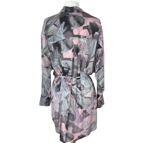 (New with Tags) IRO Cielo Abstract Print Shirt Dress - Picture 10 of 11